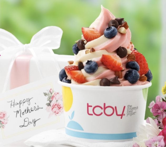 Free TCBY frozen yogurt for moms on May 11th!